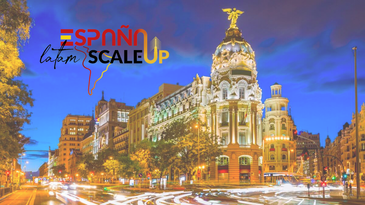 Madrid, Spain, and the Spain-Latam Scale-up logo
